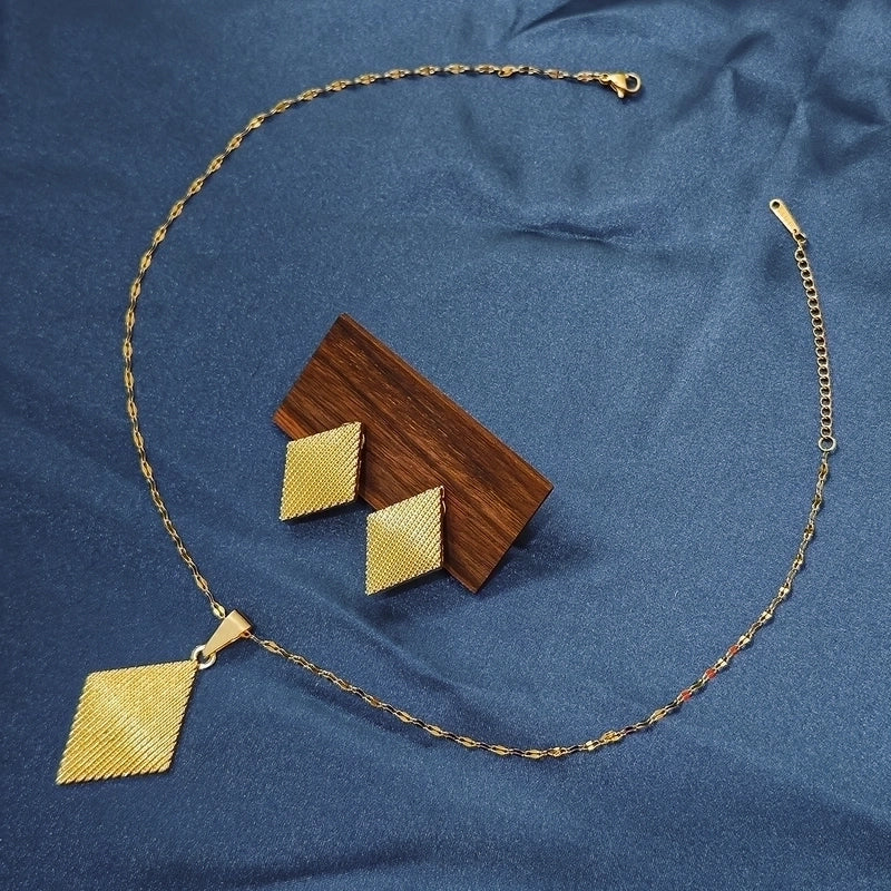 Elegant Classical Geometric 304 Stainless Steel Plating Jewelry Set