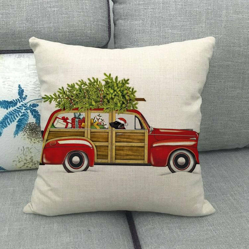 18 Cojines Merry Xmas Couch Throw Pillow Cover Case Home Sofa Decor Pillowslip