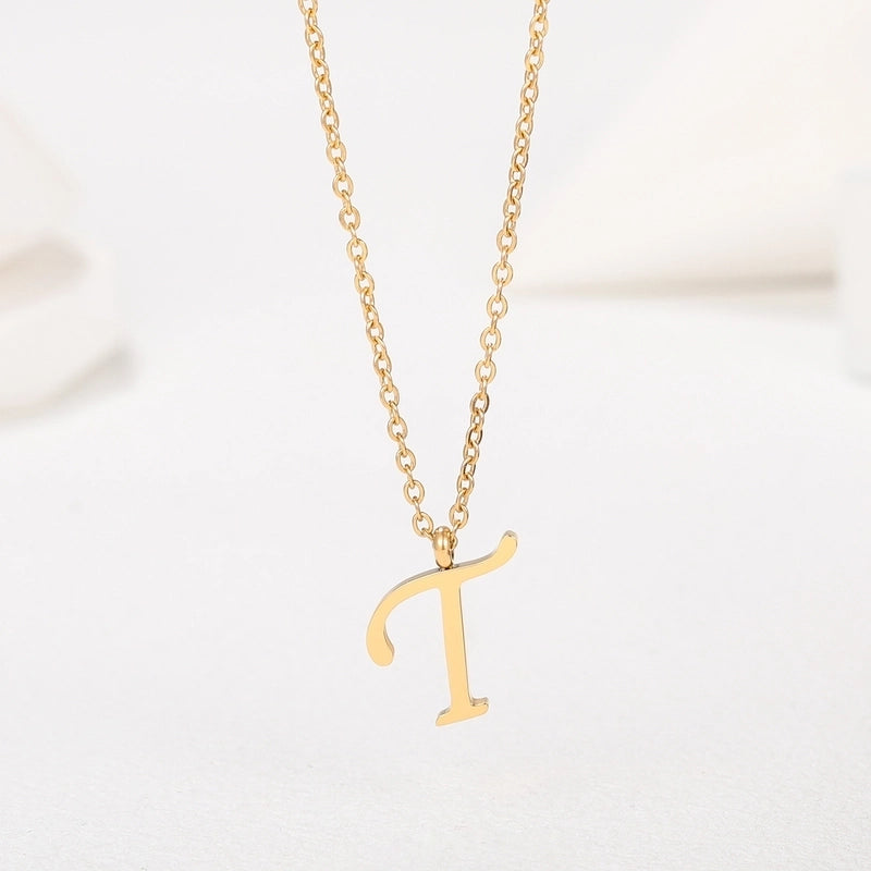 Minimalist Letter 201 Stainless Steel 18K Gold Plated Plating