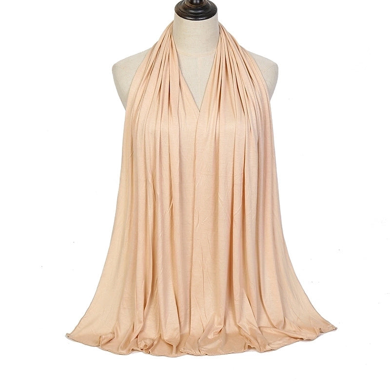 Women's Minimalist Solid Color Monel Scarf
