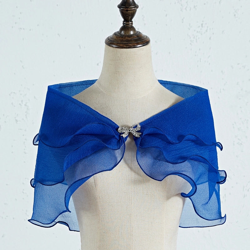 Women's Sweet Solid Color Bow Knot Polyester Shawl