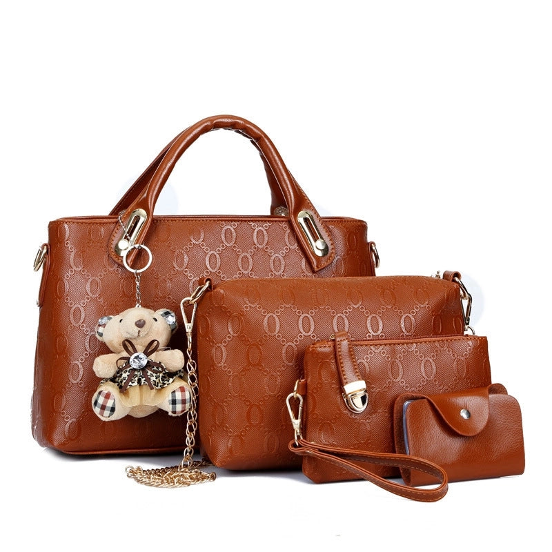 Women's Medium Summer Pu Leather Fashion Bag Sets