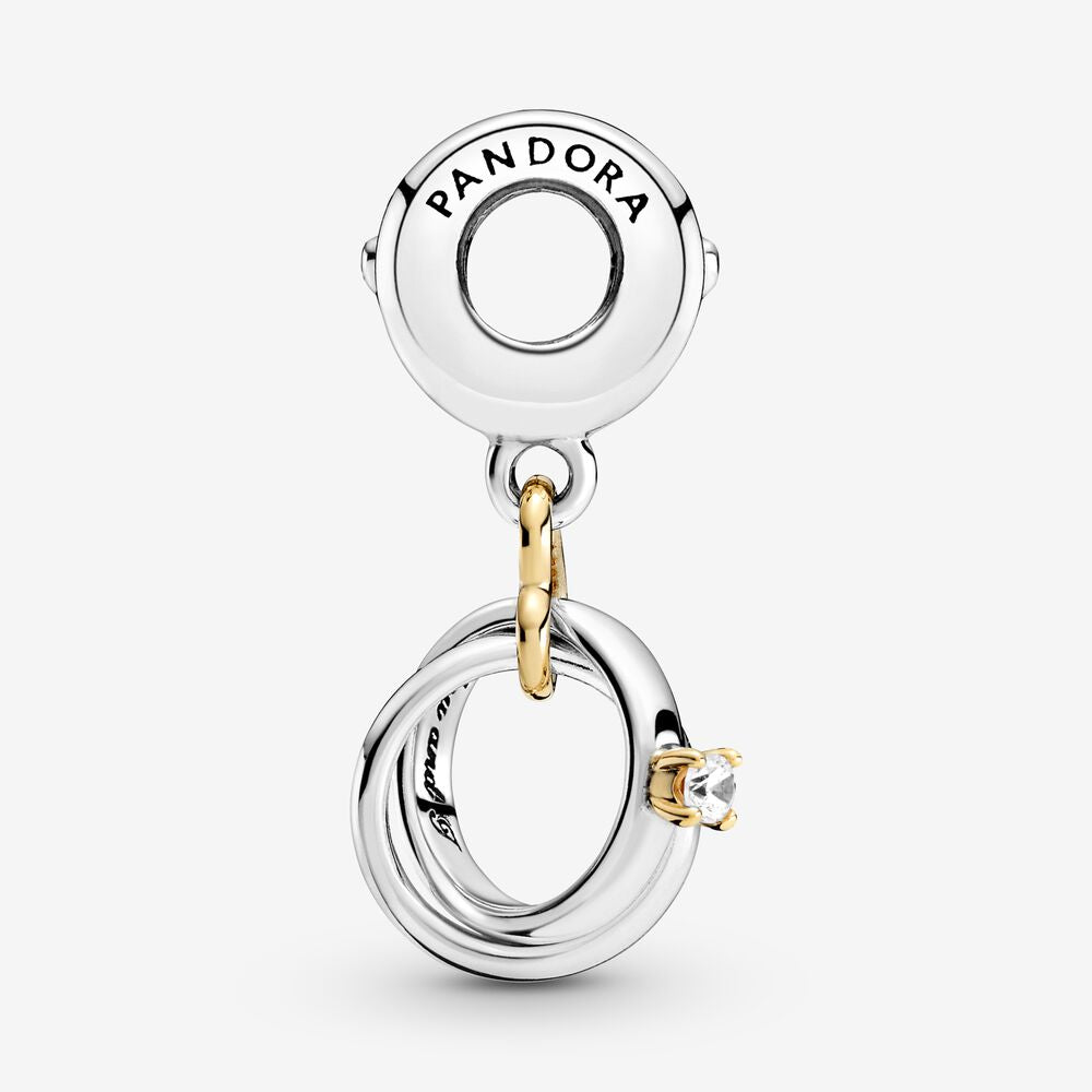 Pandora Two-tone Wedding Rings Dangle Charm