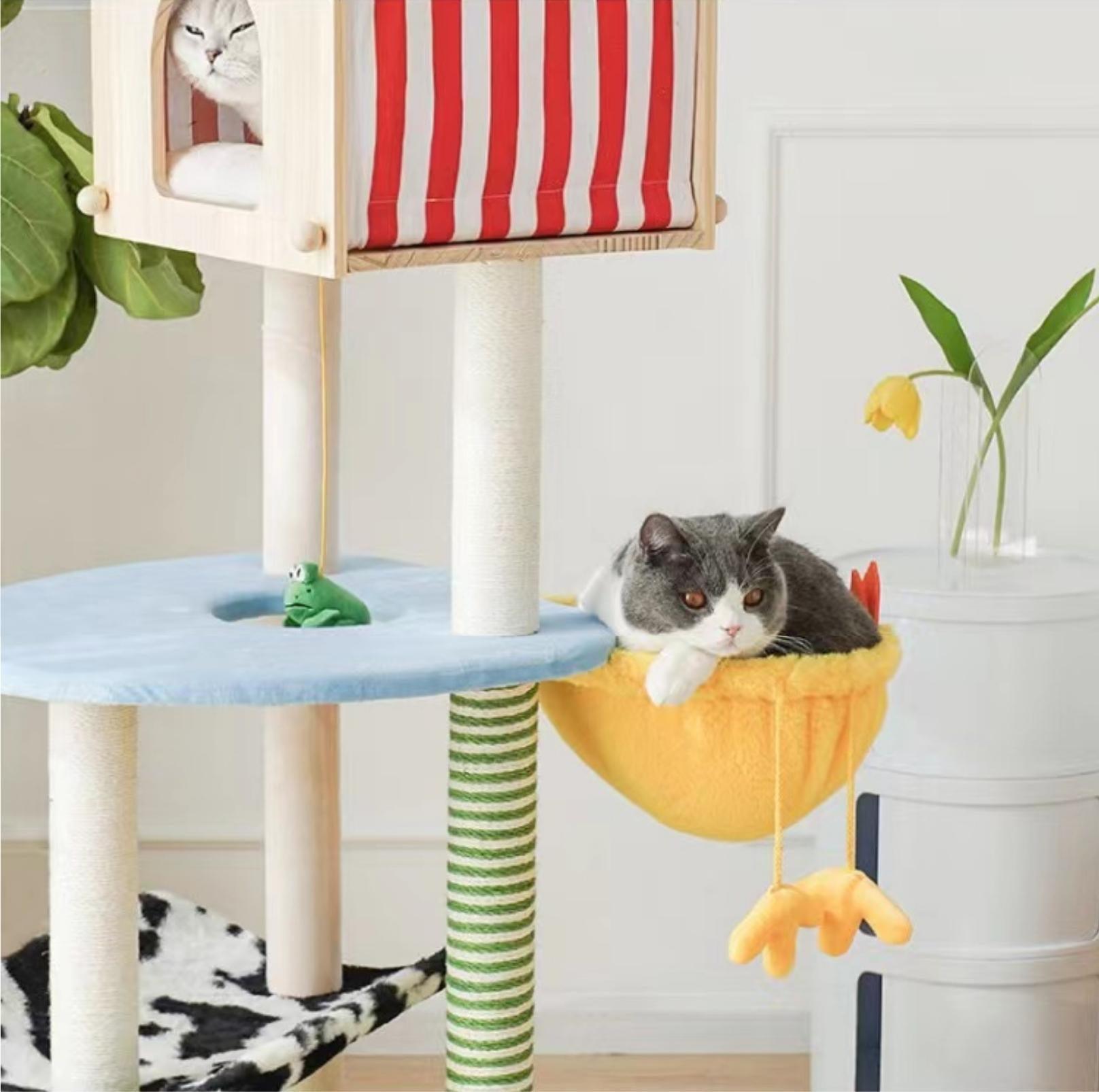 ZeZe Farm Vibe Cat Tree Climbing Frame With Scratching Posts