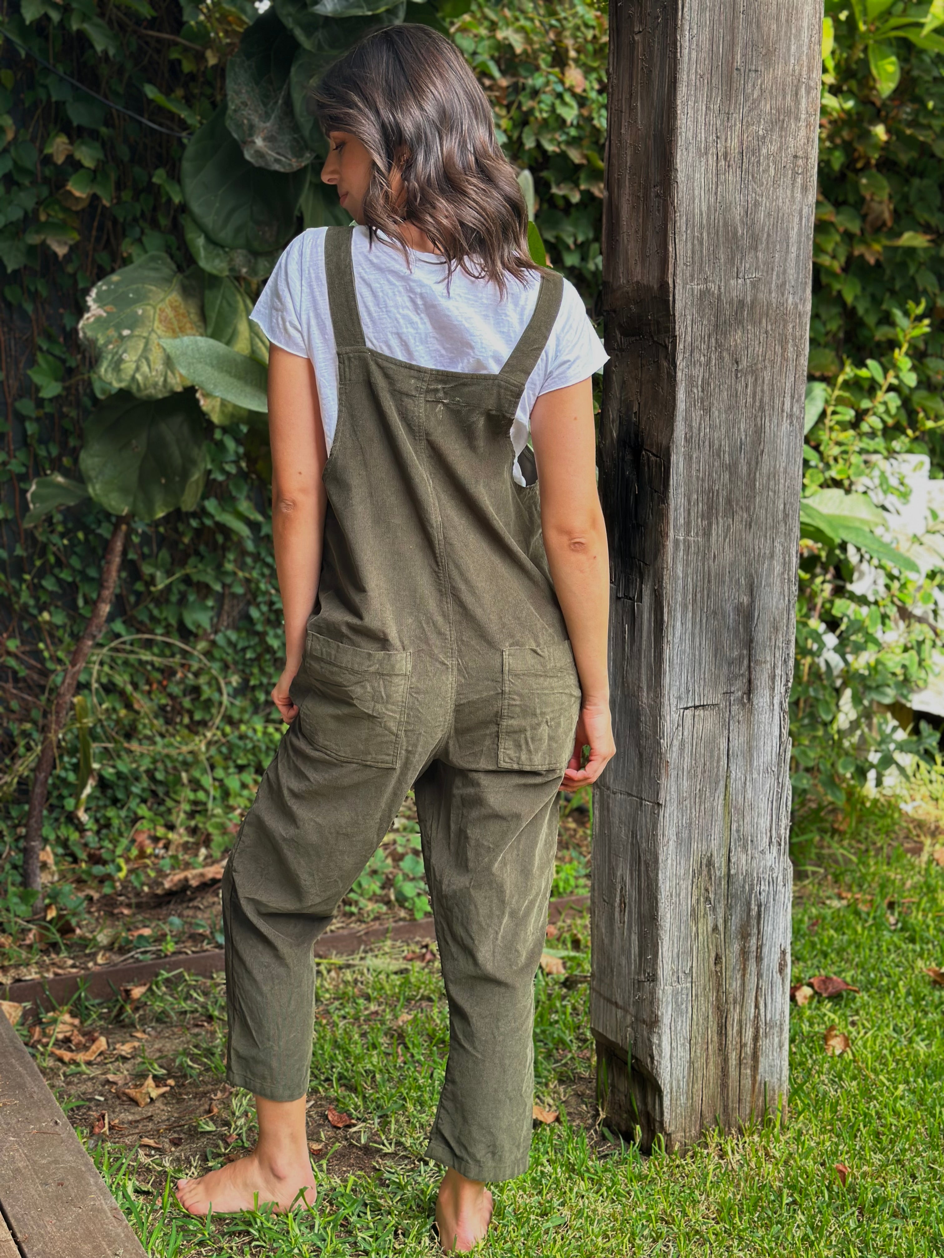 overalls -army cord