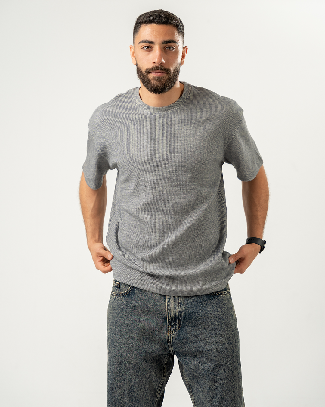 Men Jacquard T-shirt HalfSleeve