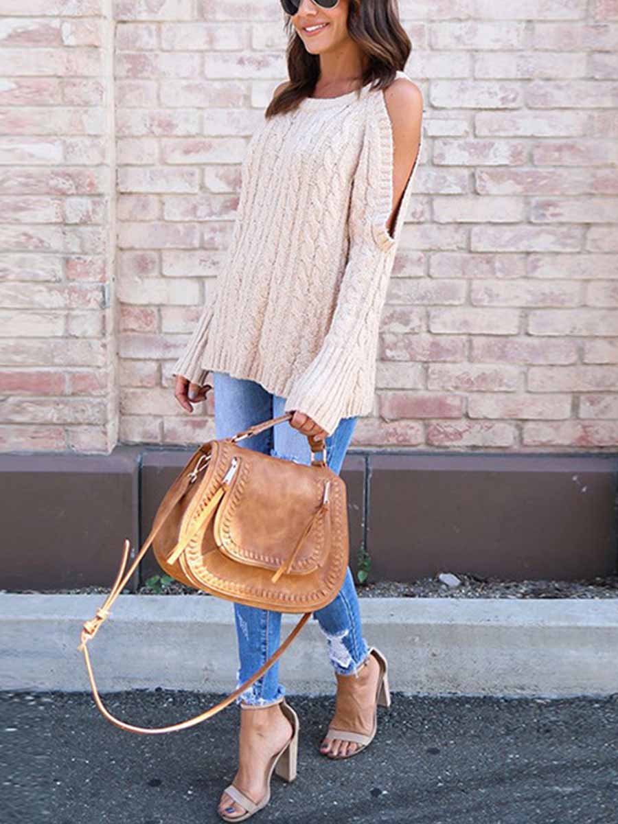 Strapless Twist Sweater