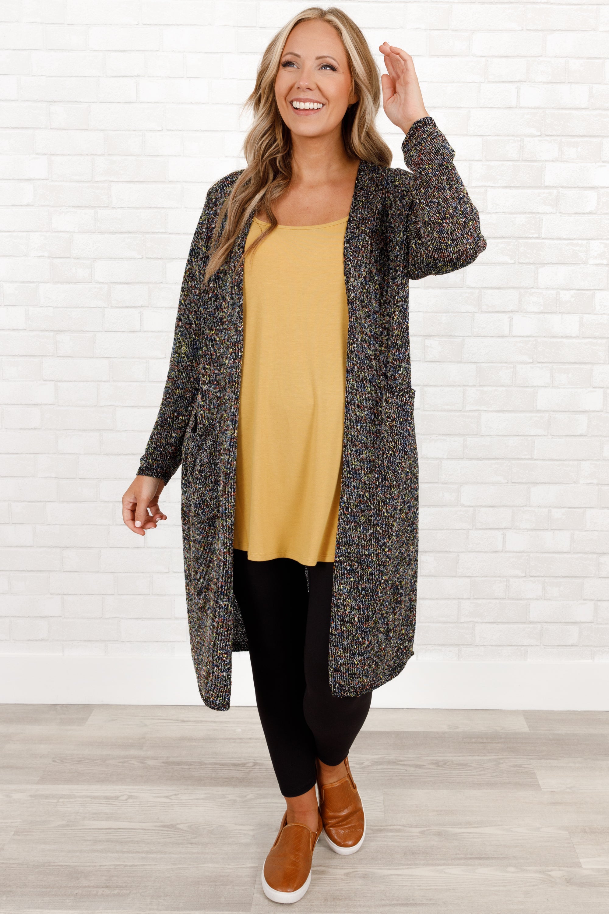 Different For Girls Cardigan. Black