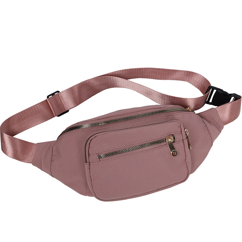 Women's  Crossbody Bag Outdoor Running Fit Sports Waist Bag Student's Fashionable Casual Nylon Waist Bag