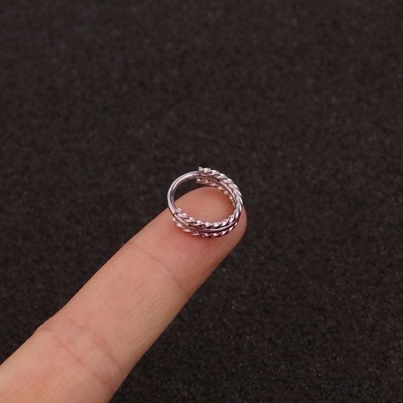 Ear Cartilage Rings & Studs Geometric 316L Stainless Steel  Plating