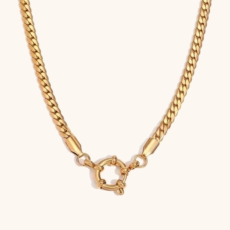 Minimalist Geometric 304 Stainless Steel 18K Gold Plated Necklace