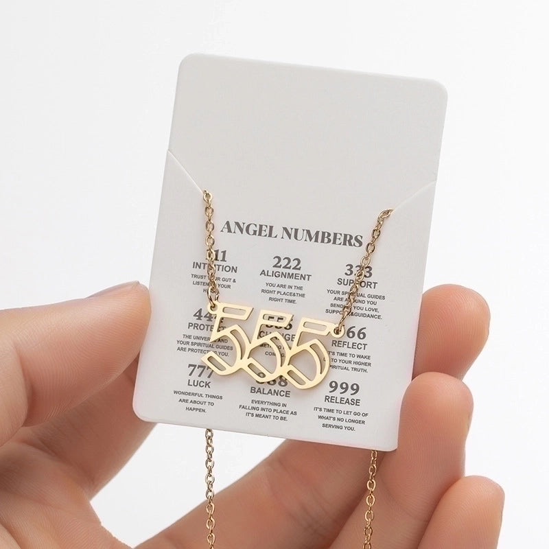 Retro Letter 201 Stainless Steel 18K Gold Plated Plating Stainless Steel Necklaces