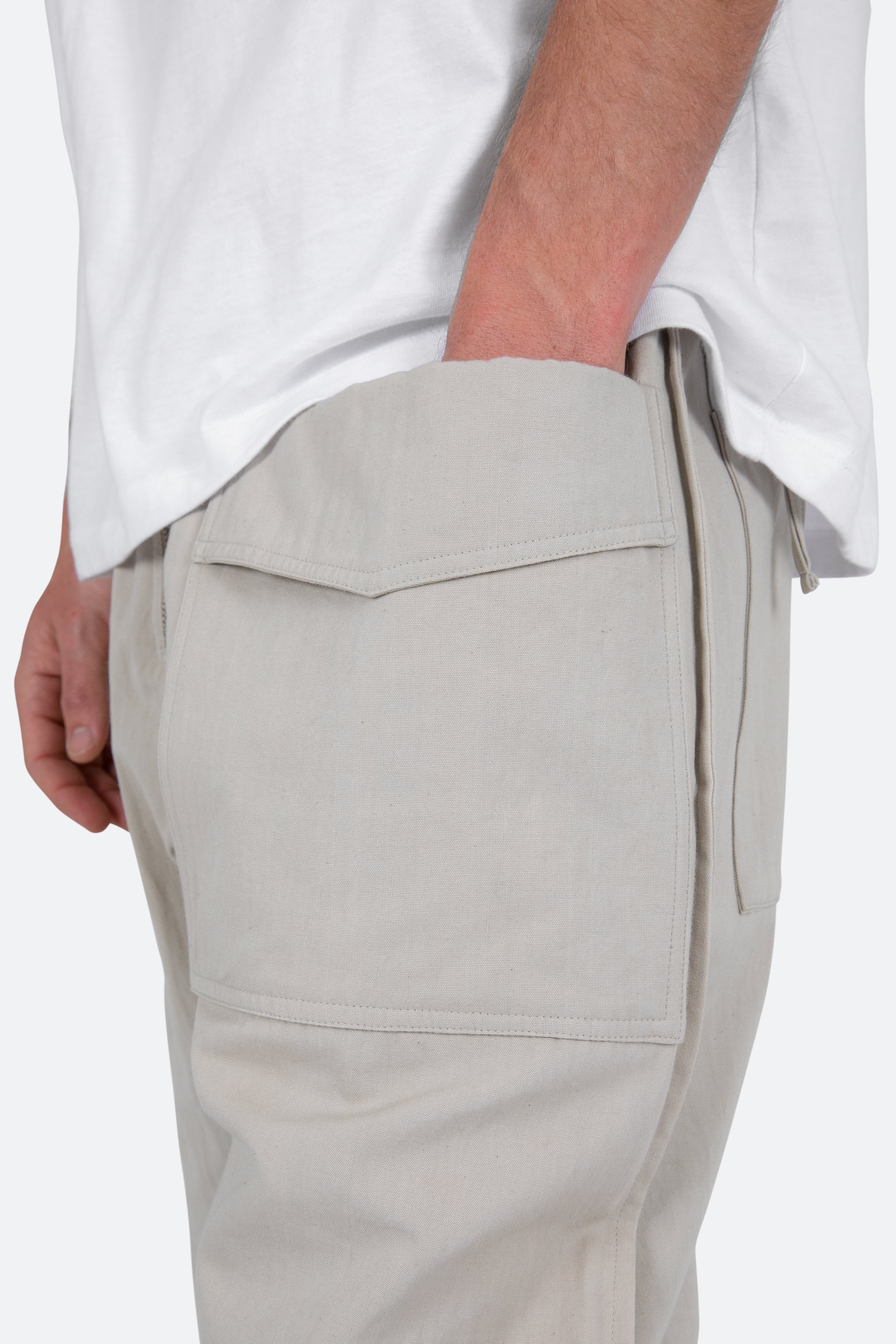 Multi Zip Cargo Pants - Stone