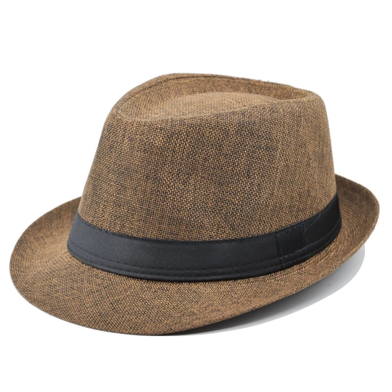 Unisex Modern Style Classic Style Geometric Curved Eaves Sun Hat Fedora Hat