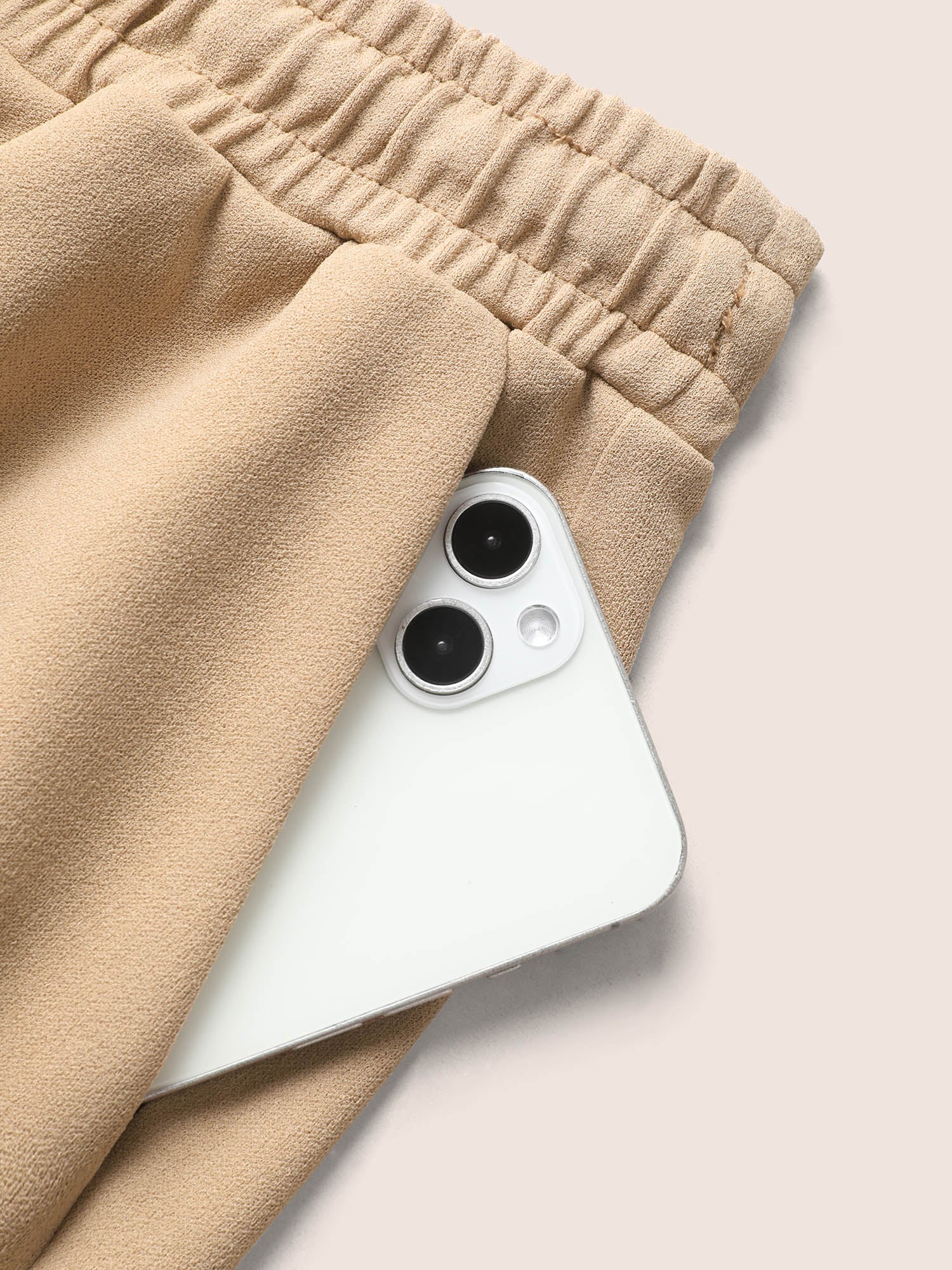 Solid Drawstring Elastic Waist Pencil Pants