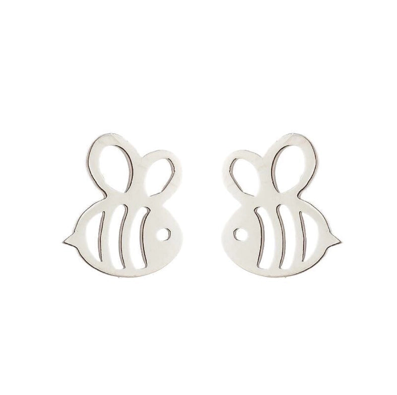 Minimalist Animal 304 Stainless Steel No Inlaid 18K Gold Plated Ear Studs