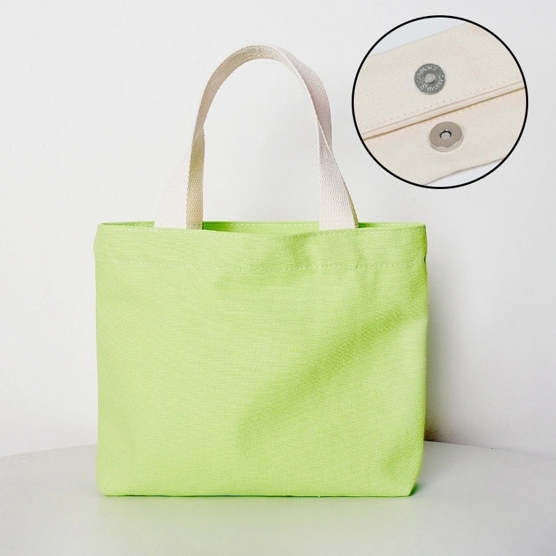Women's Vacation Solid Color Canvas Shopping Bags
