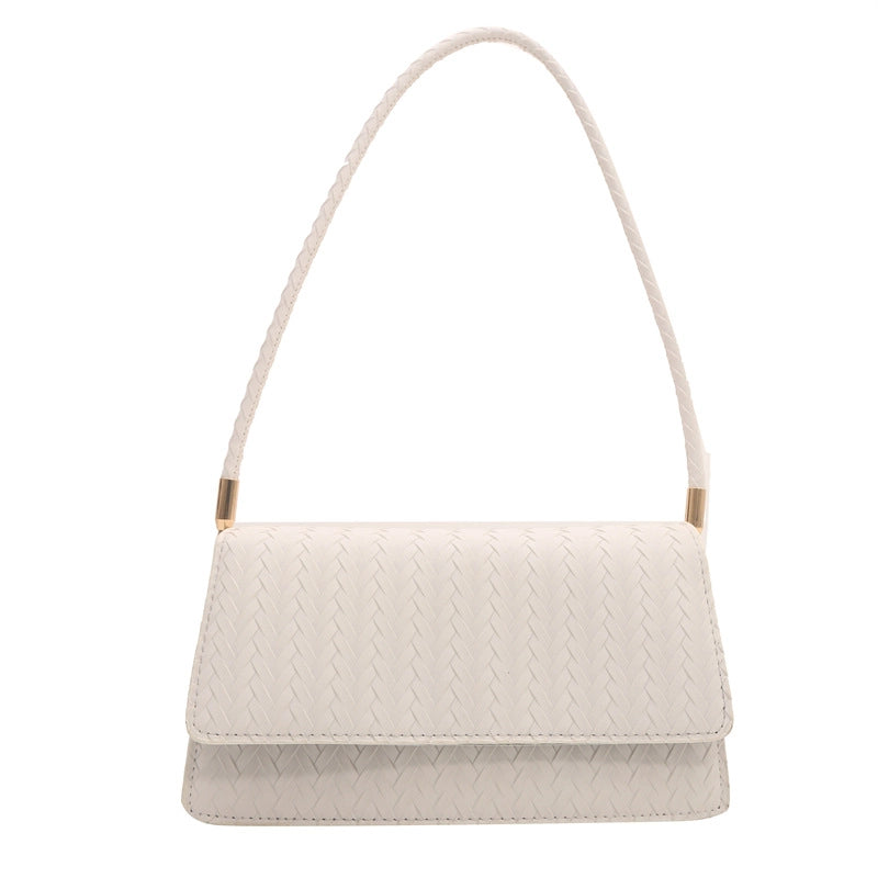 Women's Medium Pu Leather Solid Color Streetwear Magnetic Buckle Underarm Bag