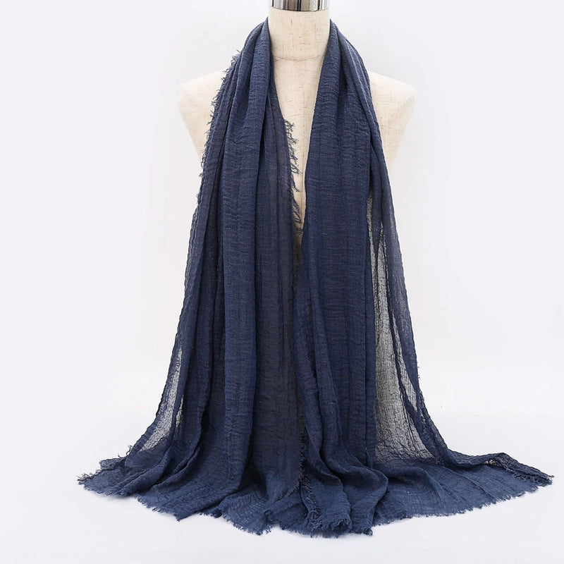 Women's Elegant Minimalist Solid Color Cotton Shawl