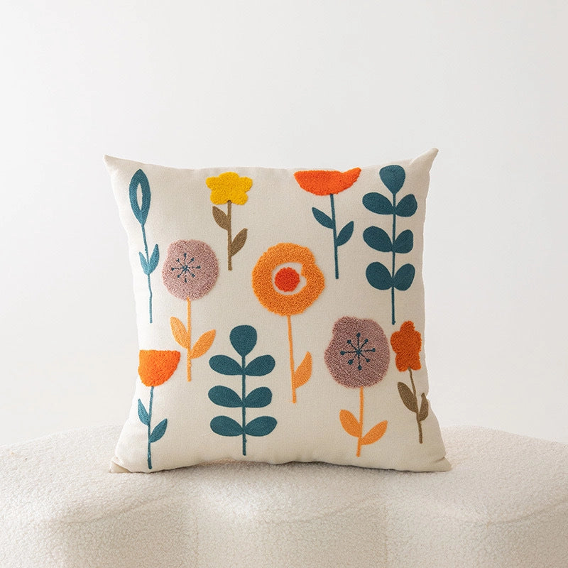 Sweet Minimalist Flower Cotton Pillow Cases Couch & Sofa Decor