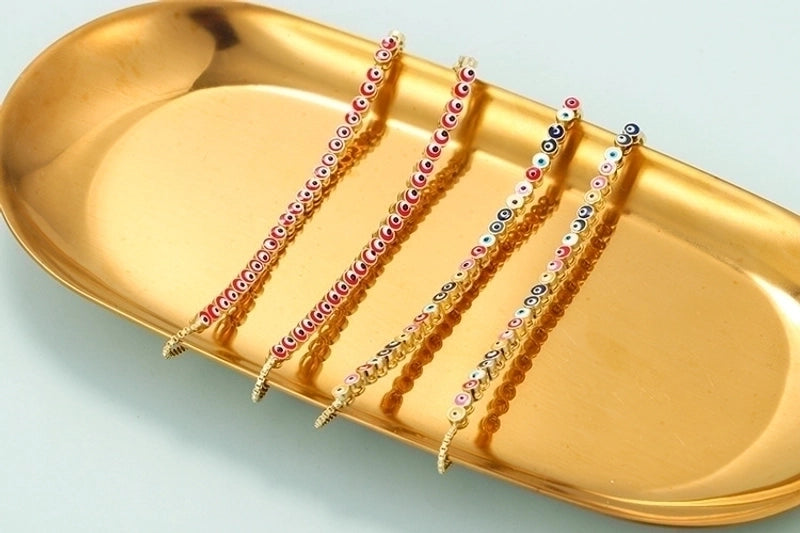 Copper Geometric Zircon Copper Bracelets