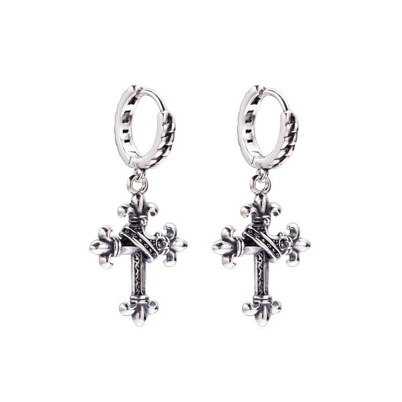 Silver Cross Earrings