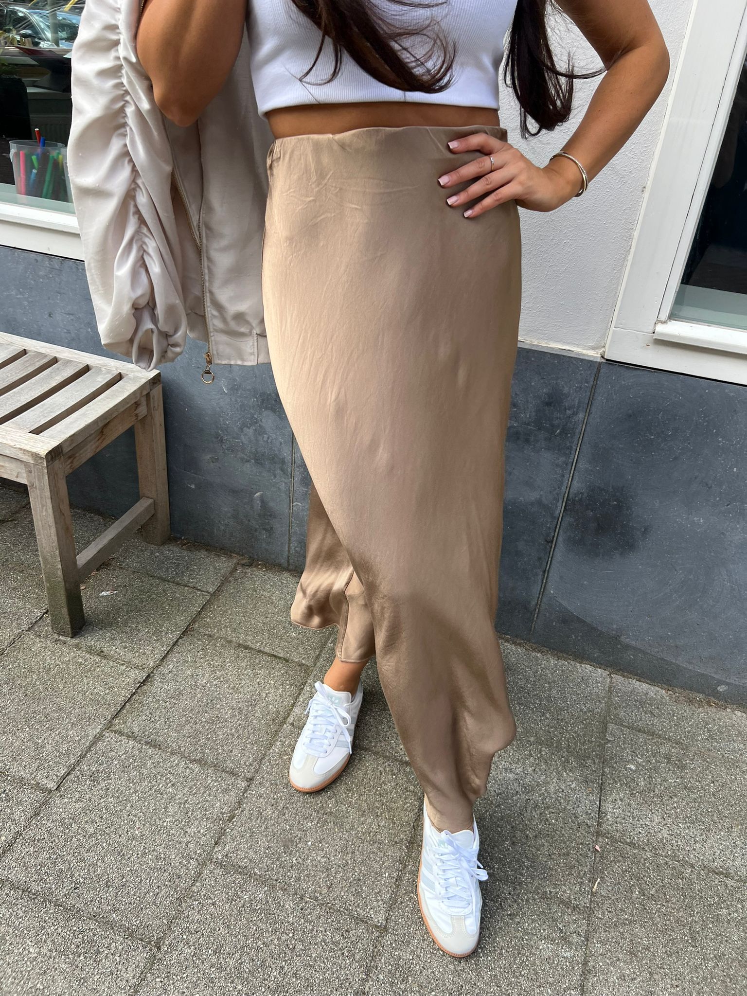 Silky Maxi Skirt Mocca