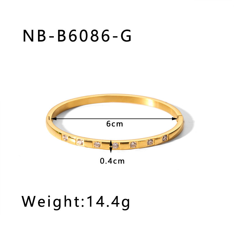 IG Style Pentagram Square Heart Octagram Stainless Steel Electroplating Bangles