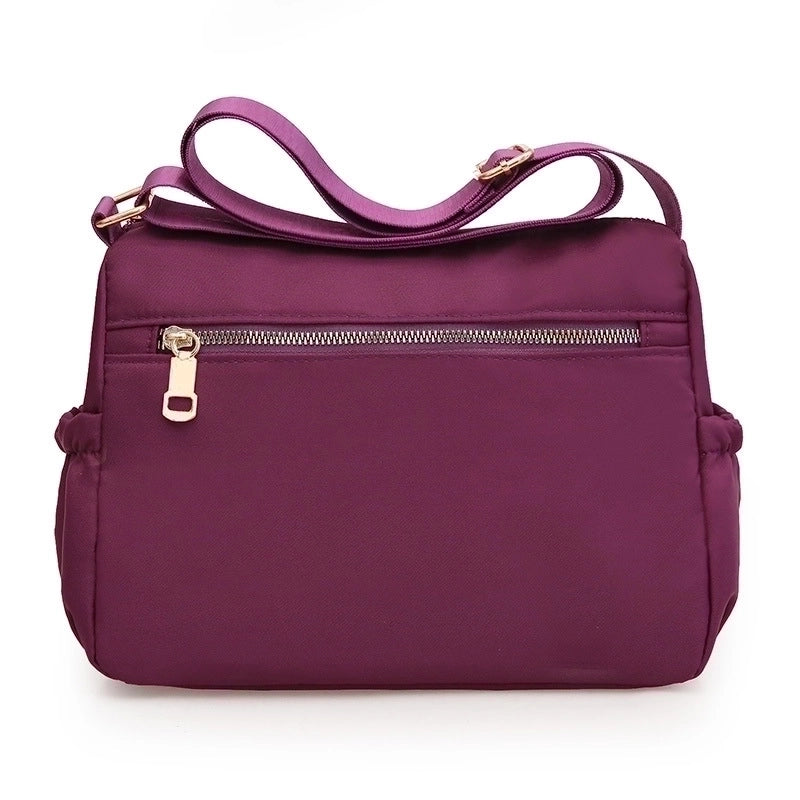 Women's Large Nylon Lingge Fashion Square Zipper Crossbody Bag