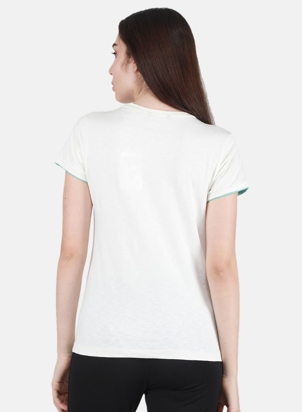 Women Off White Printed Top