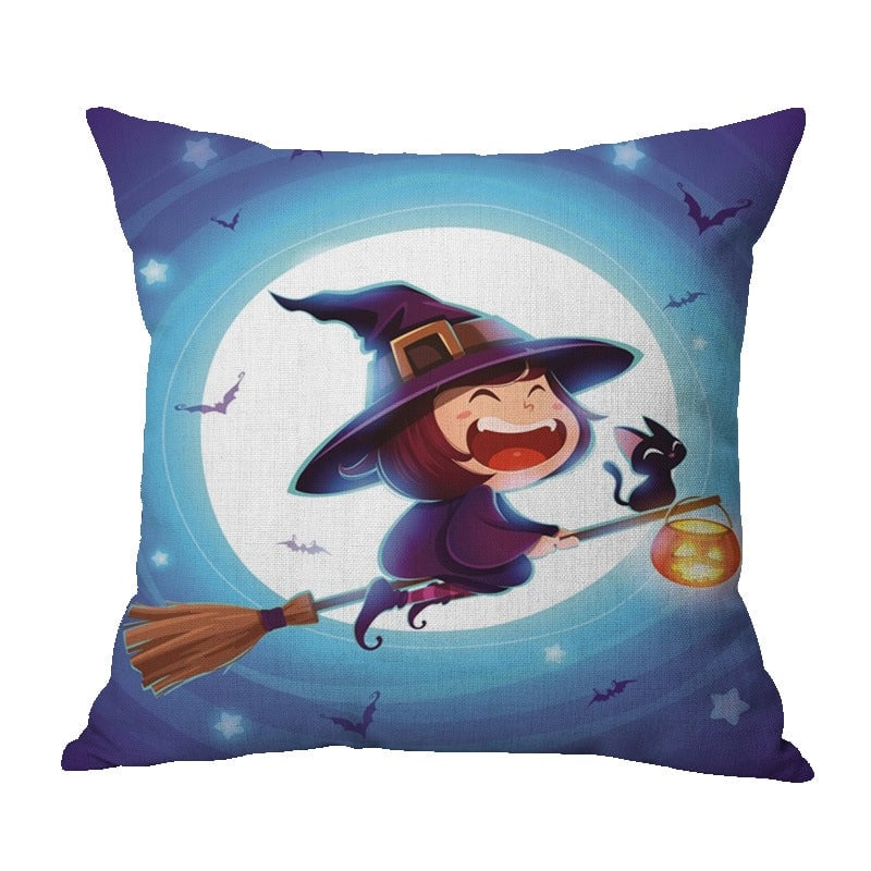 Halloween Punk Skull Linen Pillow Cases Couch & Sofa Decor