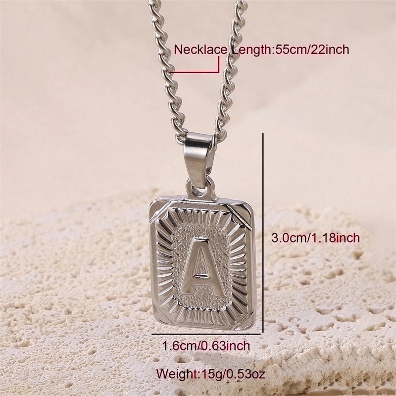Hip-hop Letter Titanium Steel Plating Gold Plated Pendant Necklace