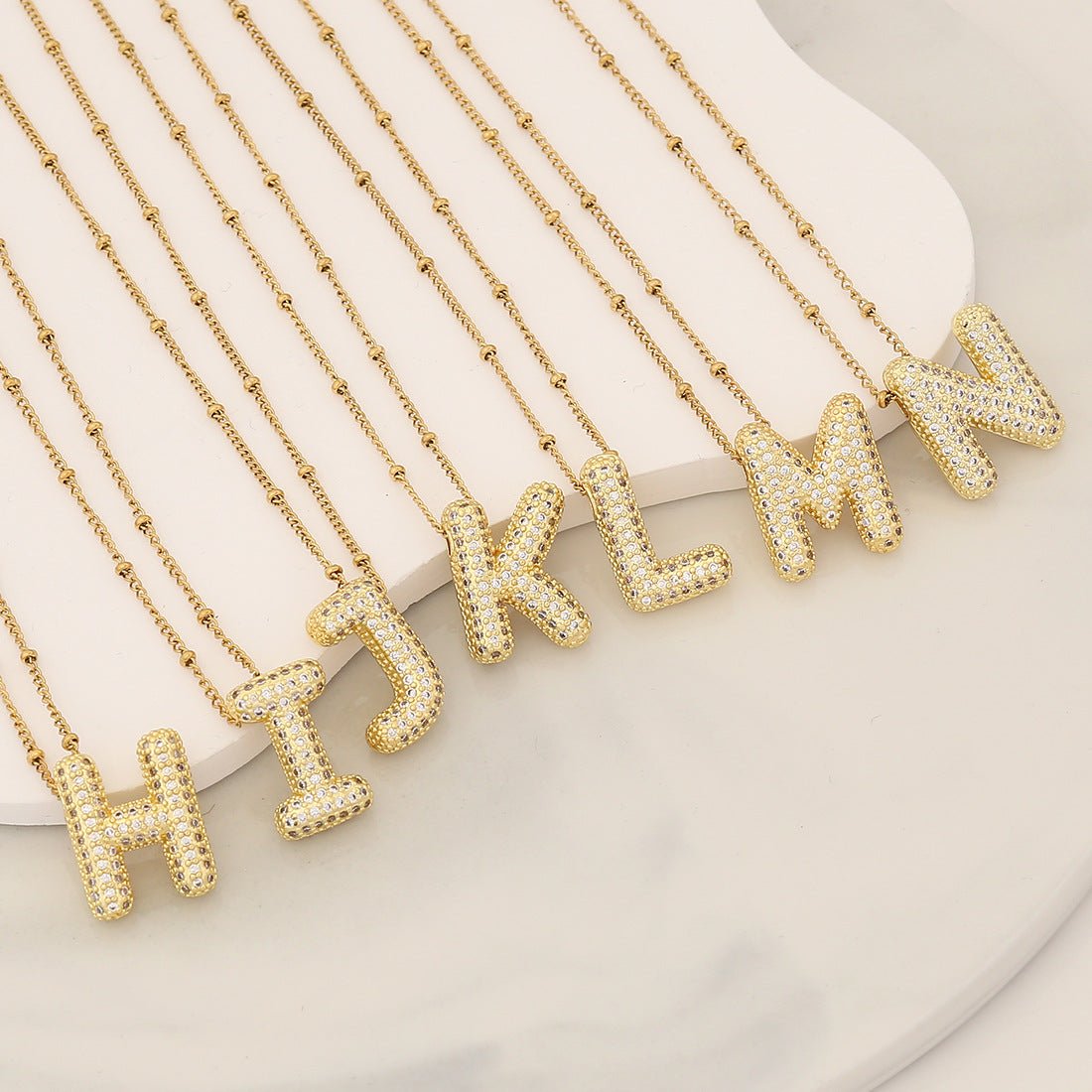 Expressive Letter Text Number Copper Electroplating Necklaces