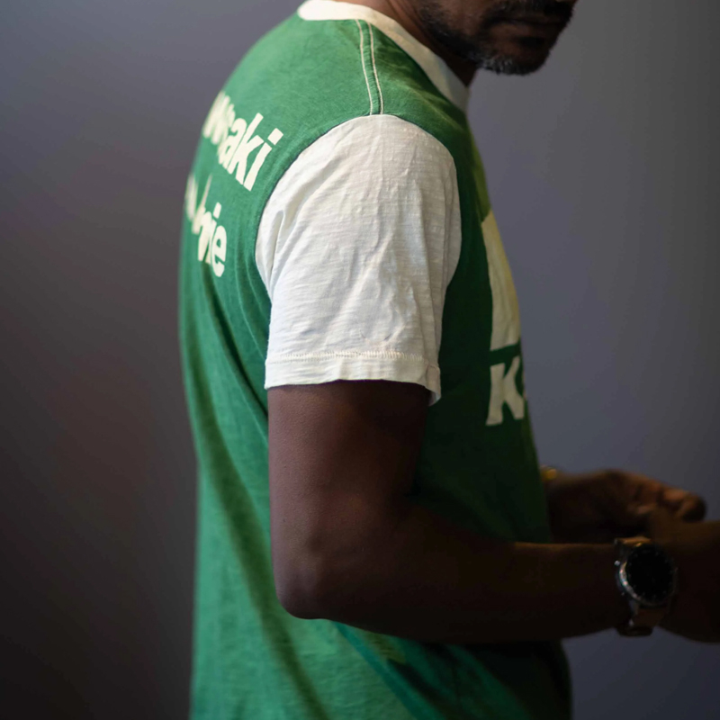 Vintage Kawasaki Green Meanie Green And White Short-Sleeved T-Shirt