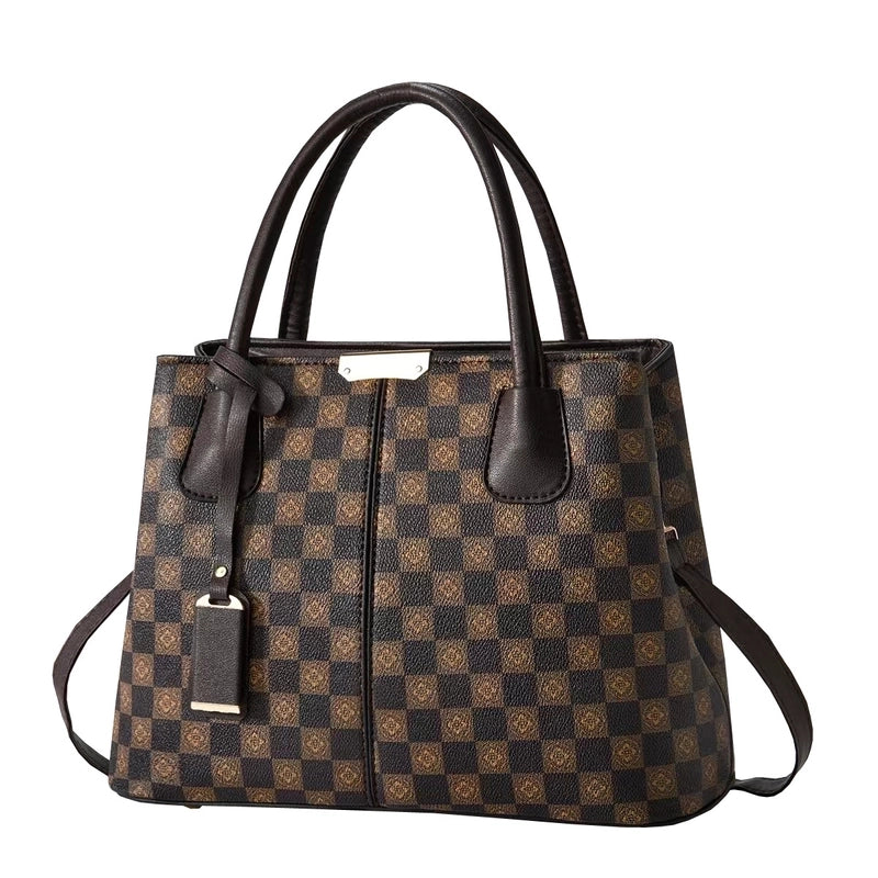 Women's Medium All Seasons Pu Leather Solid Color Vintage Style Square Zipper Shoulder Bag