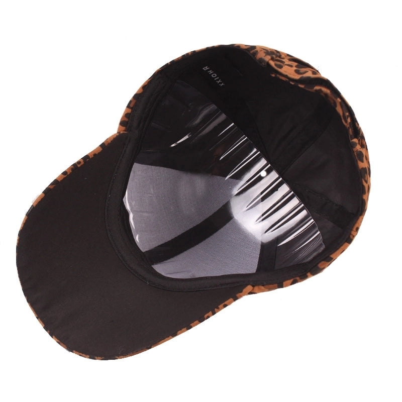 Women's Retro Leopard Crimping Baseball Cap
