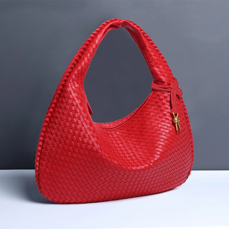 Woven Women's Bag New Fashion Large Capacity Handbag Korean Commuter Leisure Manufacturers Fashion Shoulder Bag
