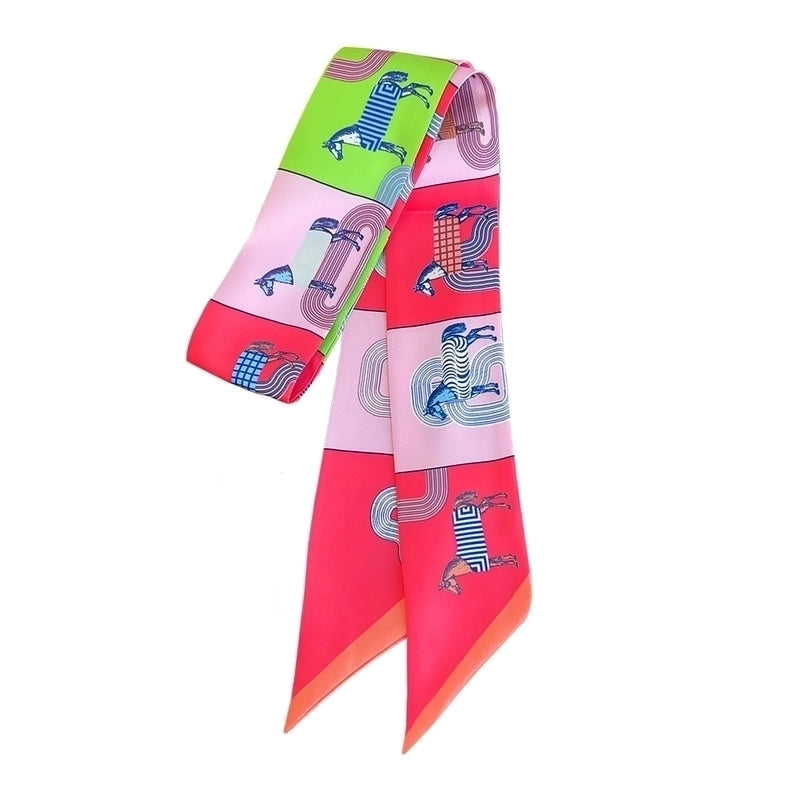 Women's Fashion Horse Satin Printing Pashmina Scarves