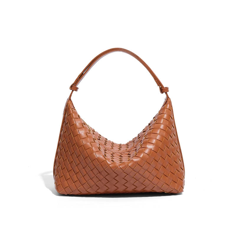 Women's Medium Pu Leather Solid Color Elegant Streetwear Dumpling Shape Zipper Shoulder Bag