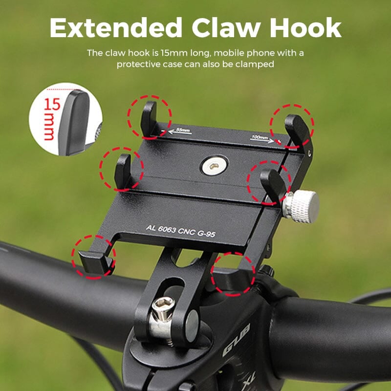 Saker Bicycle Phone Mount on Fork Stem