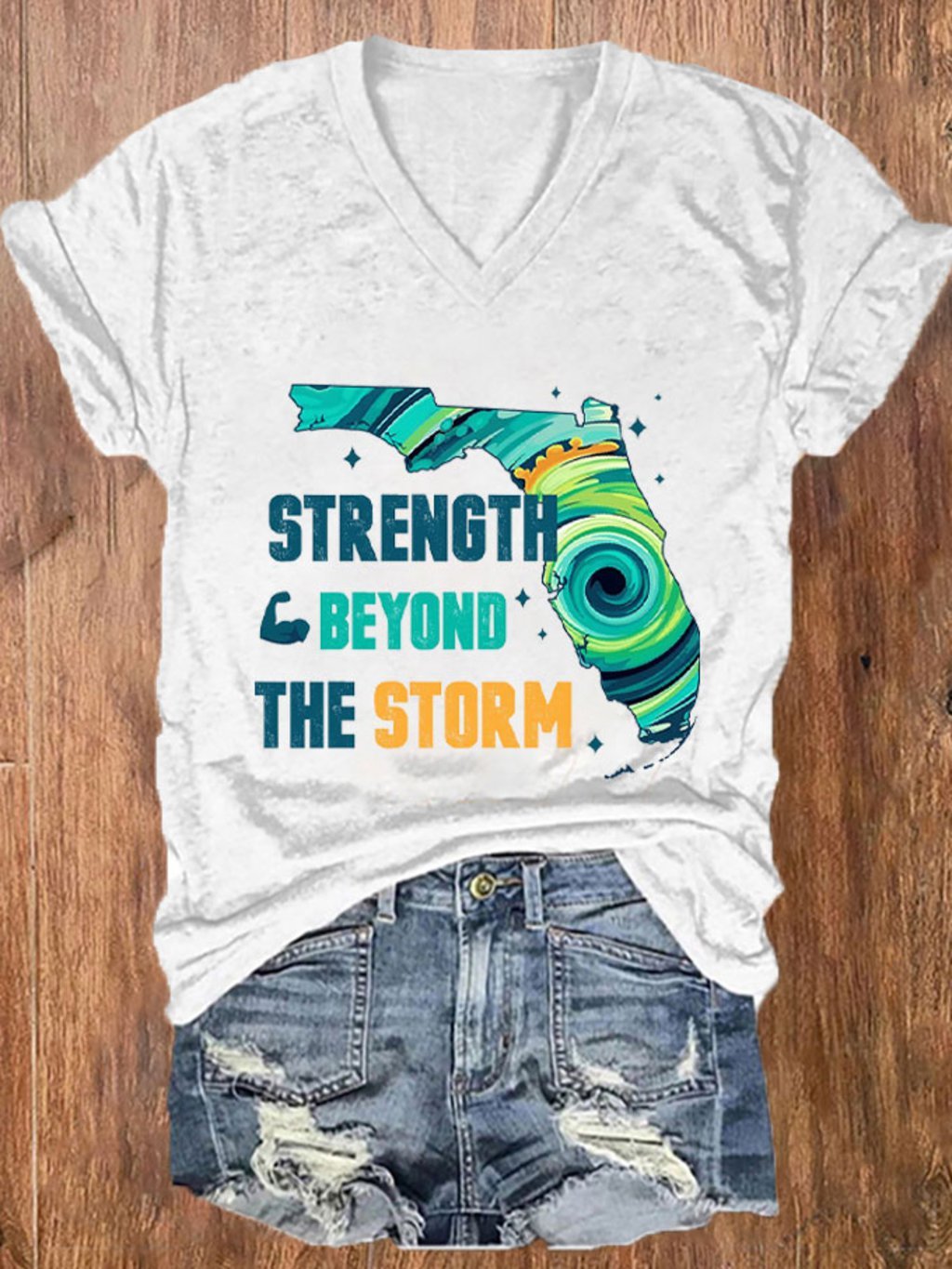 Women's Hurricane Strength Beyond The Storm Print T-Shirt