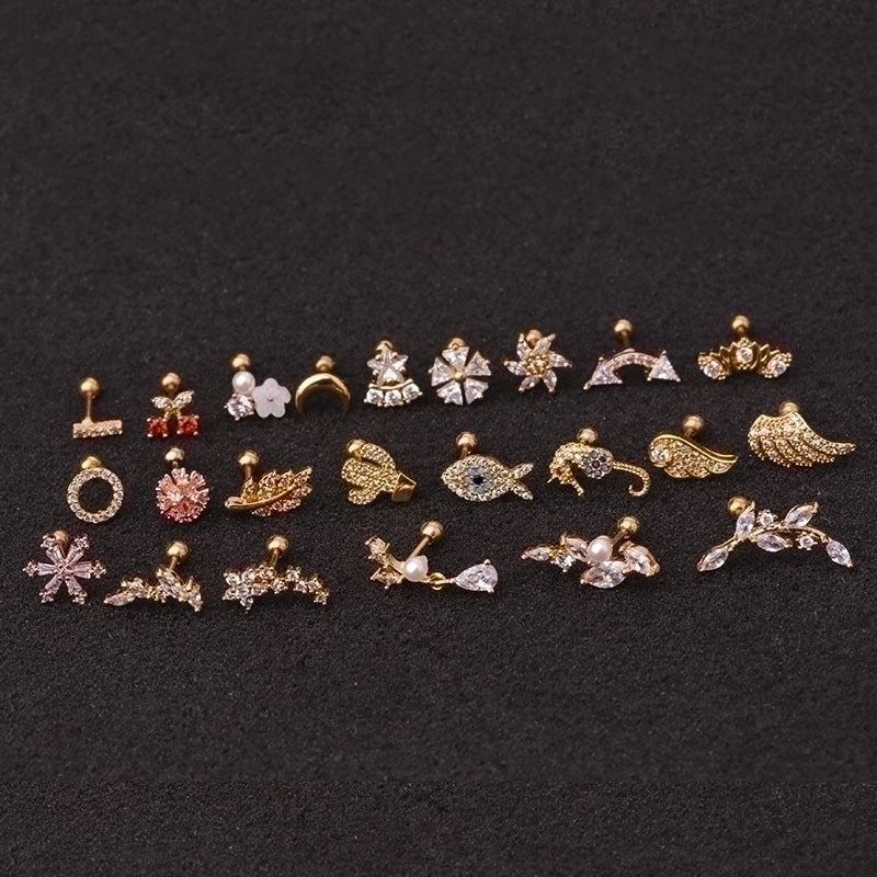 Ear Cartilage Rings & Studs Animal 316L Stainless Steel  Copper