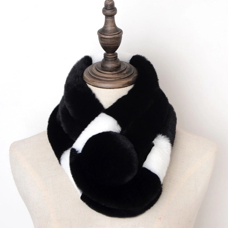 Unisex Elegant Vintage Style Solid Color Imitation Fur Scarf