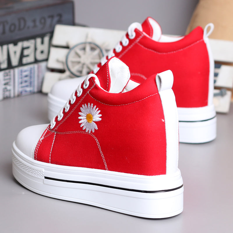 Little daisy high-top canvas shoes  KF90620