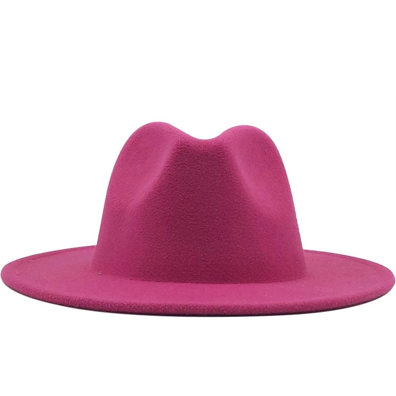 New Multicolor Wide Brim Woolen Hat Jazz Hat
