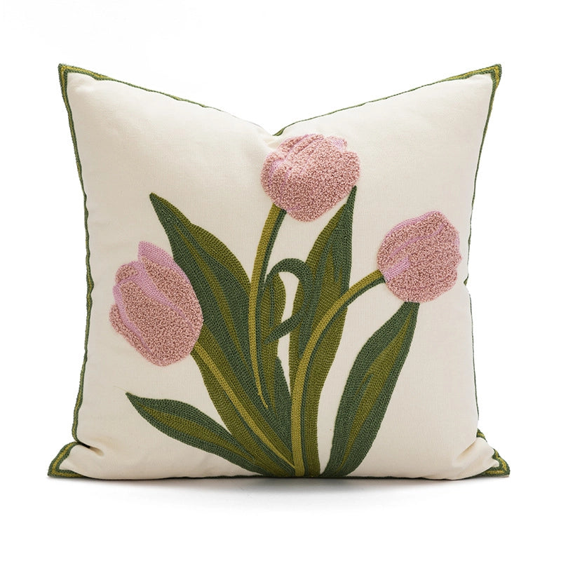 Elegant Minimalist Flower Polyester Pillow Cases