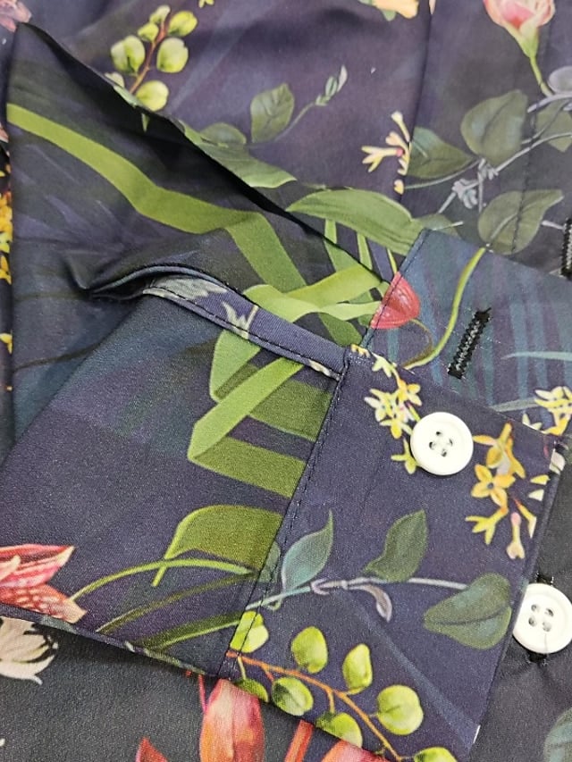 Women's Shirt Blouse Black Pink Army Green Graphic Floral Button Print Long Sleeve Daily Weekend Tropical Vintage Shirt Collar Regular Floral S