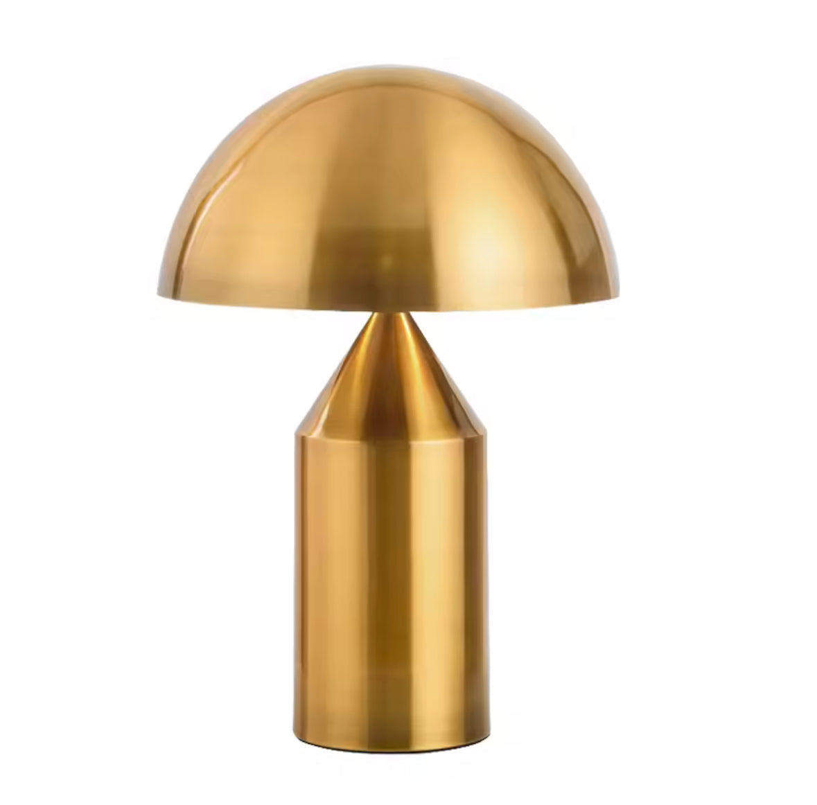 Modern Gold Metal Table Lamp with Geometric Dome Shade