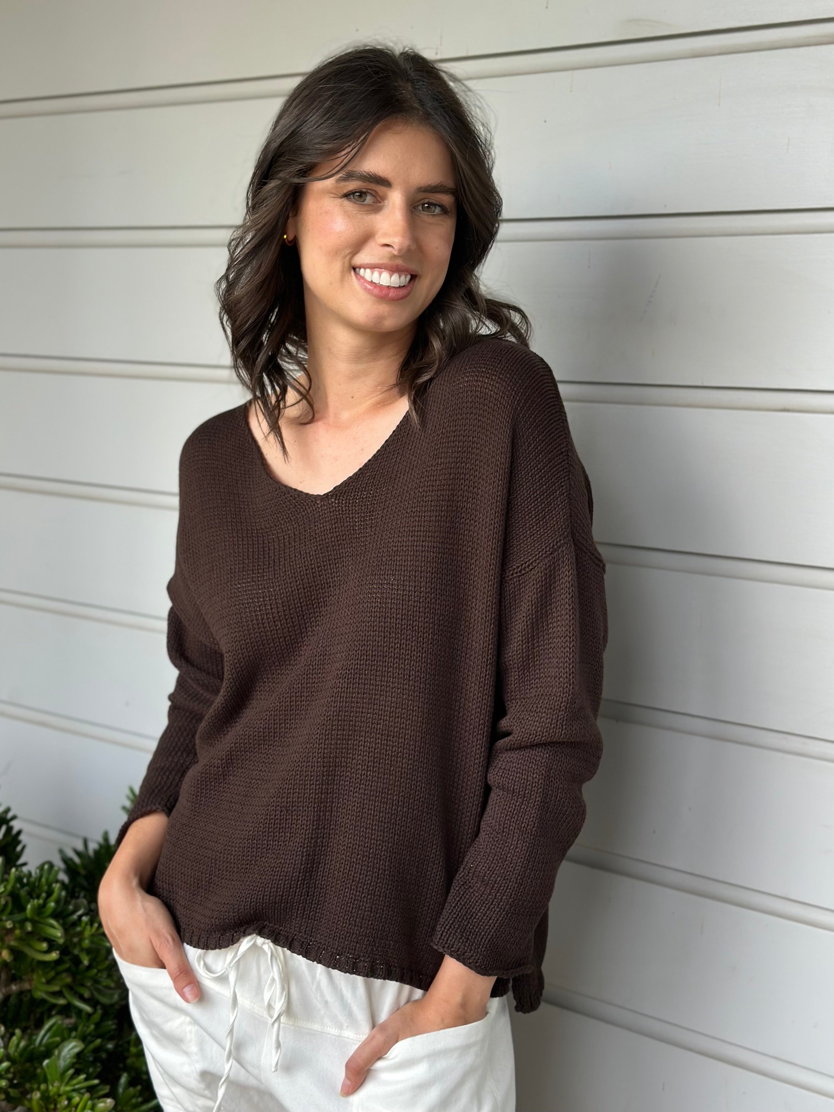 jamie knit-chocolate cotton