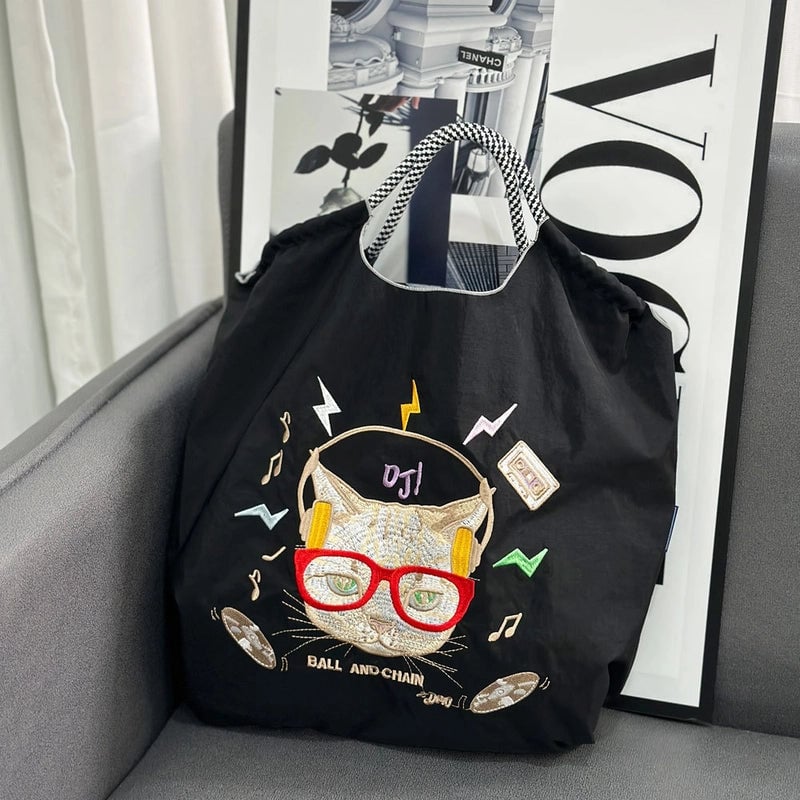 Women's Medium Nylon Color Block Vintage Style Classic Style Square String Underarm Bag